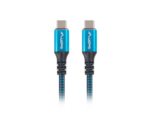 Lanberg Cable USB-C M/M USB4 1.2m 100W 8K 60Hz, black-blue