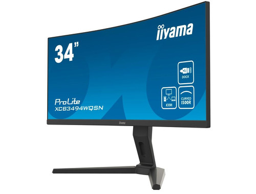 Iiyama 34" Monitor VA UWQHD 1500R USB-C DOCK KVM 120Hz 2X2W XCB3494WQSN