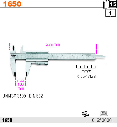 BETA Sliding Gauge 0-160mm