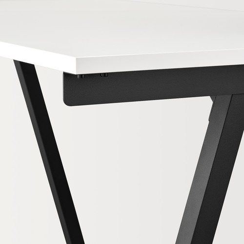 TROTTEN Desk, white/anthracite, 140x80 cm