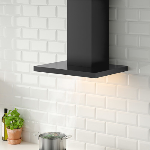 MATÄLSKARE Wall mounted extractor hood, black, 60 cm