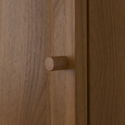 OXBERG Door, brown walnut effect, 40x97 cm