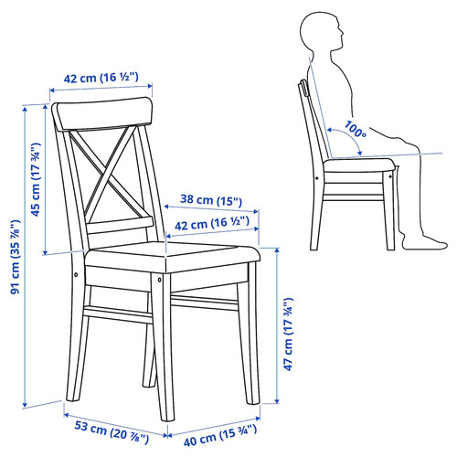 INGOLF Chair, brown-black/Nolhaga grey-beige