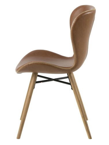 Chair Batilda Retro, brandy/natural