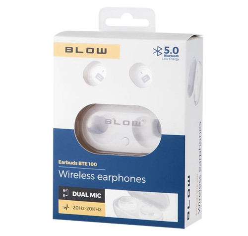 Blow Headphones BTE 100 BT Earbuds, white