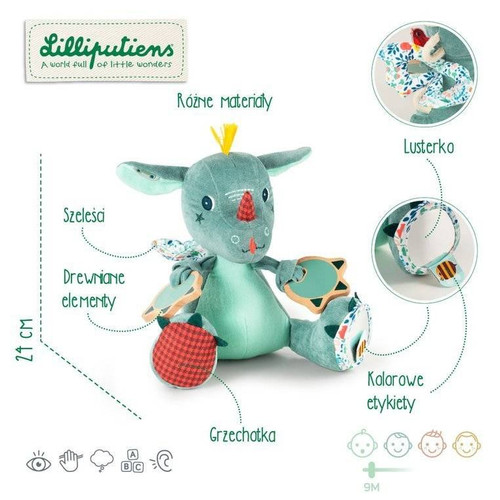 LILLIPUTIENS Activating cuddly multi-functional Dragon Joe 9m+