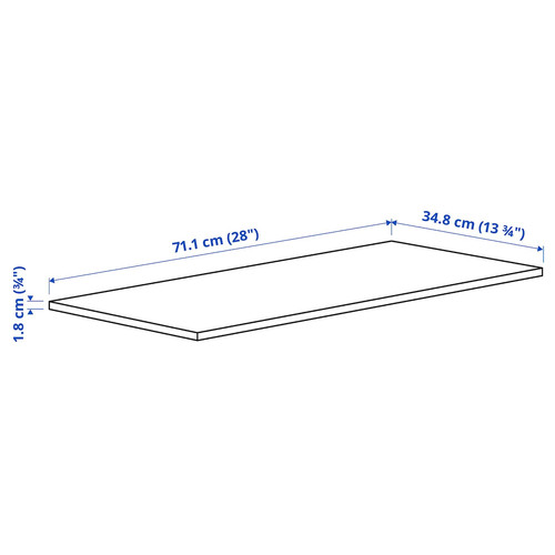 KOMPLEMENT Shelf, dark grey, 75x35 cm