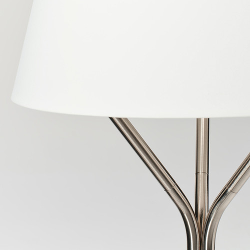 BLÄNKFYR Floor lamp, nickel-plated