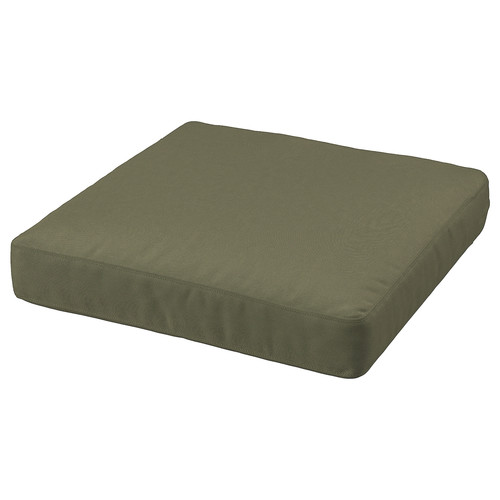 FRÖSÖN Cover for seat cushion, outdoor/dark beige-green, 62x62 cm