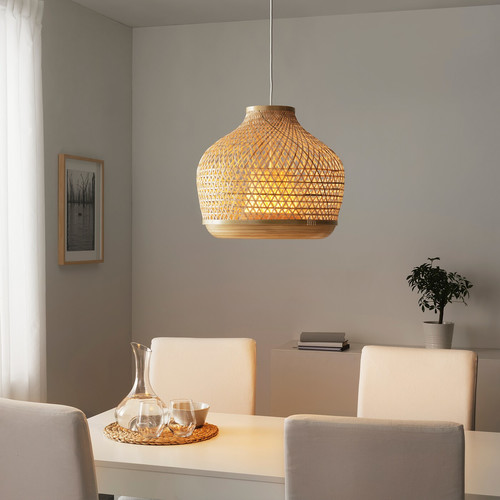 MISTERHULT Pendant lamp, bamboo, 45 cm