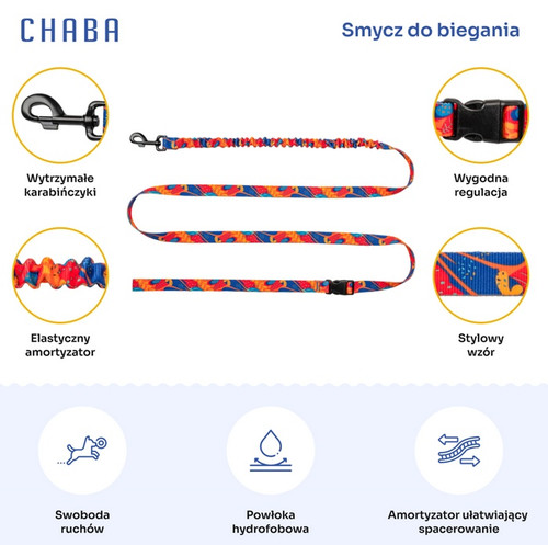 CHABA Dog Leash for Running Story III L 25mm/280cm Aussie