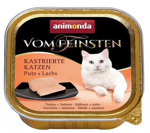 Animonda vom Feinsten Castrated Cats Neutered Cat Food Turkey & Salmon 100g