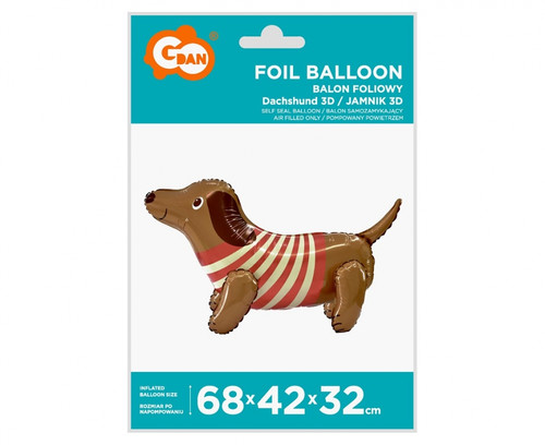 Foil Balloon Dachshund 68cm