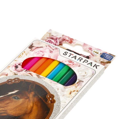 Starpak Colour Pencils 12 Colours Horses