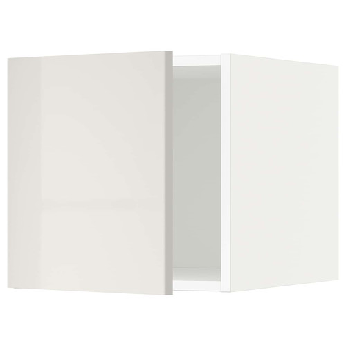 METOD Top cabinet, white/Ringhult light grey, 40x40 cm