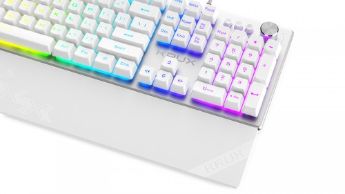 Krux Wired Keyboard Frost RGB, silver-white