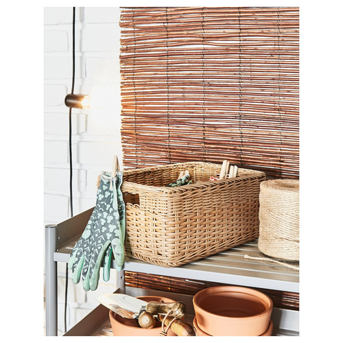 BEKNA Basket, plastic rattan, 25x35x20 cm