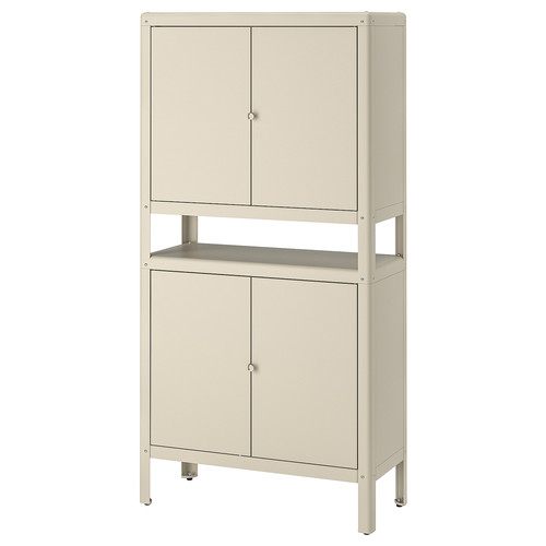 KOLBJÖRN Cabinet in/outdoor, beige, 80x161 cm