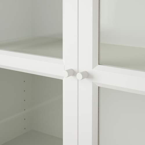 BILLY / OXBERG Bookcase, white, glass, 200x30x237 cm