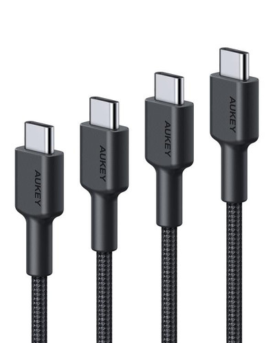 Aukey USB-C Cable Quick Charge Power Delivery CB-CD37 4-Pack