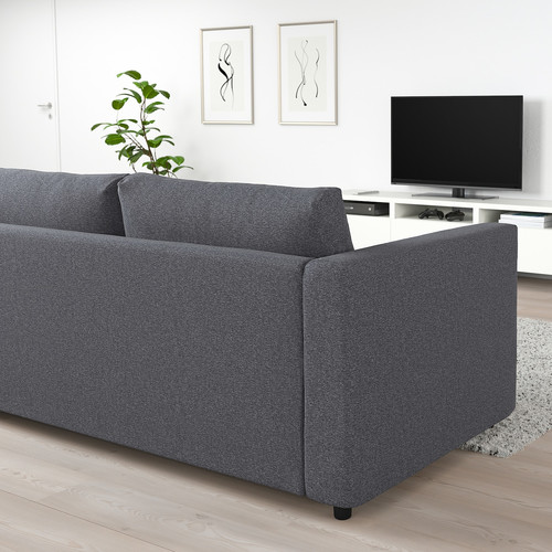 VIMLE Corner sofa, 5-seat, Gunnared medium grey