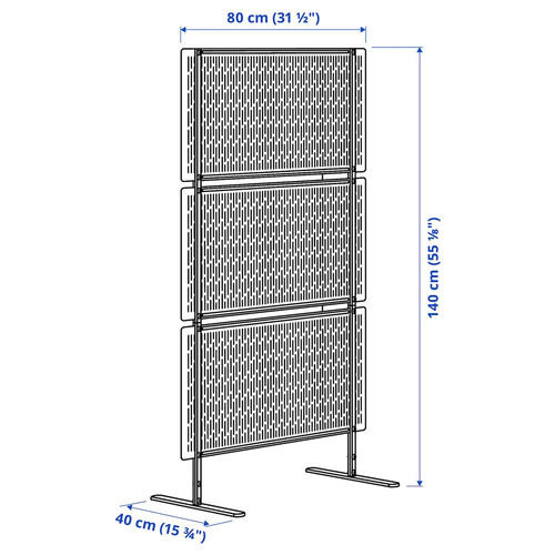 LUNGÖN Privacy screen, off-white indoor /outdoor, 140x80x40 cm