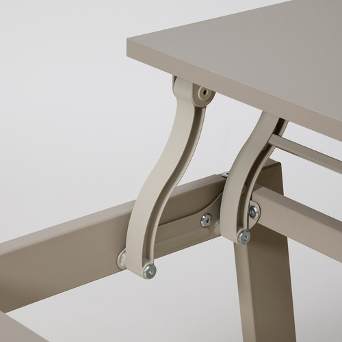 LJUNGSBRO Table, adjustable beige, 104x70 cm