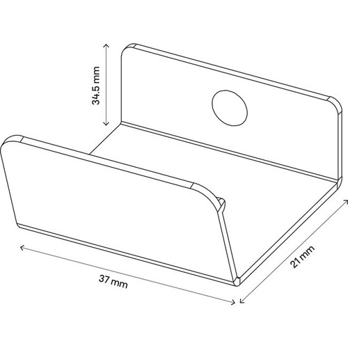 GoodHome Door and Drawer Handle Atomia 3.7 cm, white, 2 pack