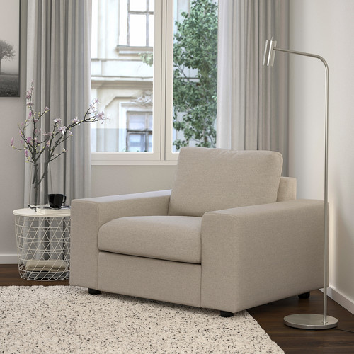 VIMLE Armchair, with wide armrests Gunnared/beige