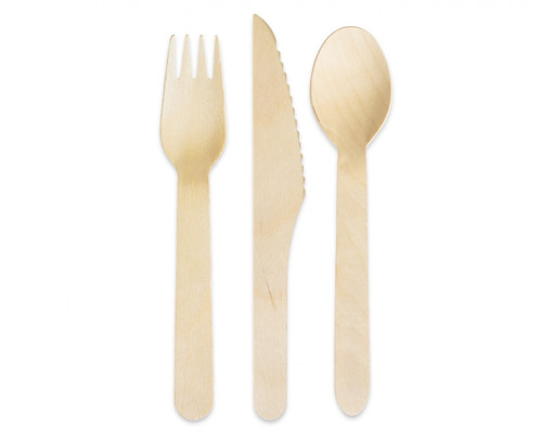 Wooden Cutlery Eco Set of 6pcs