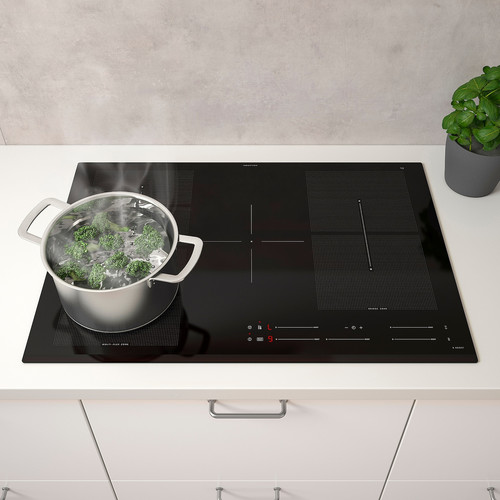 BLIXTSNABB Induction hob, black IKEA 700 black, 78 cm