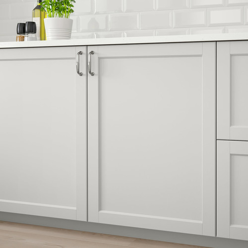 LERHYTTAN Front for dishwasher, light grey, 45x80 cm