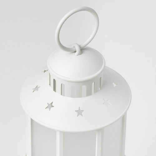 STRÅLA LED lantern, battery-operated white, 13 cm