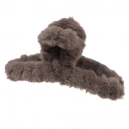 ECARLA Hair Clip Fur Brown