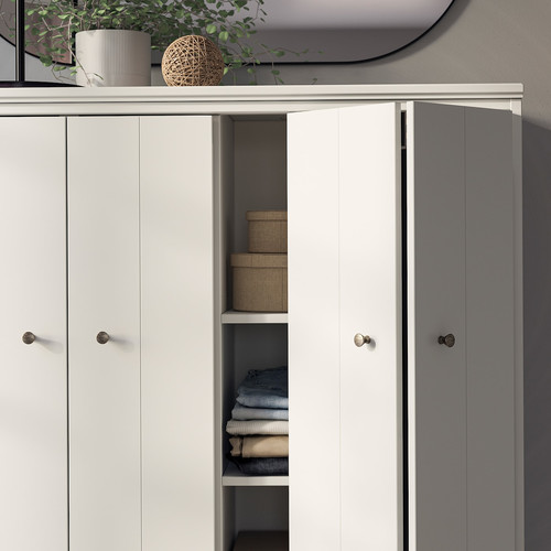 IDANÄS Cabinet with bi-folding doors, white, 121x135 cm