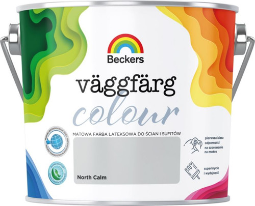 Beckers Matt Latex Paint Vaggfarg Colour 2.5l north calm