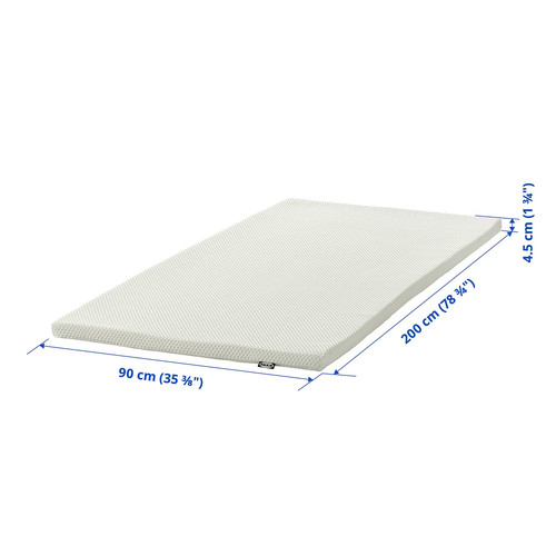 NORDBERGET Mattress pad, white, 90x200 cm