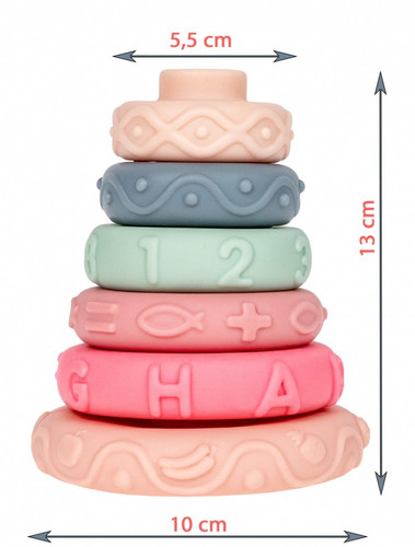 Smily Play Stacking Toy Rings, pastel, 6m+