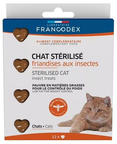 Francodex Insect Treats for Sterilised Cat 12pcs