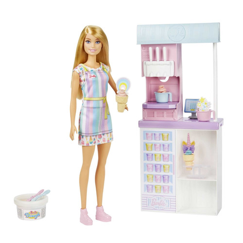 Barbie Ice Cream Shop Playset HCN46 3+