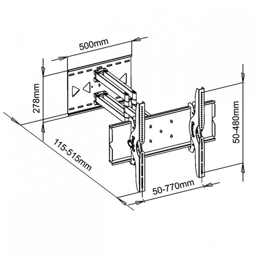 TV Wall Mount 32-60" 80kg AR-24, black