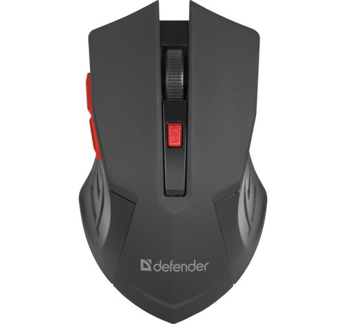 Defender Optical Wireless Mouse Accura MM-275 RF, black/red