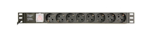 Gembird Power Distribution Unit, 8 Schuko Sockets EU, 1U, 16A, C14 plug 3m