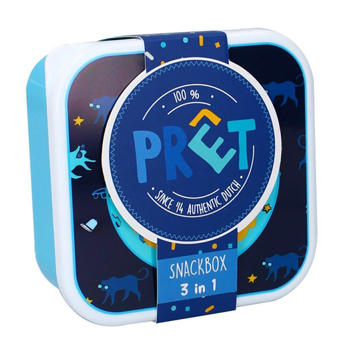 PRET Snack Box 3in1 Tiger Blue