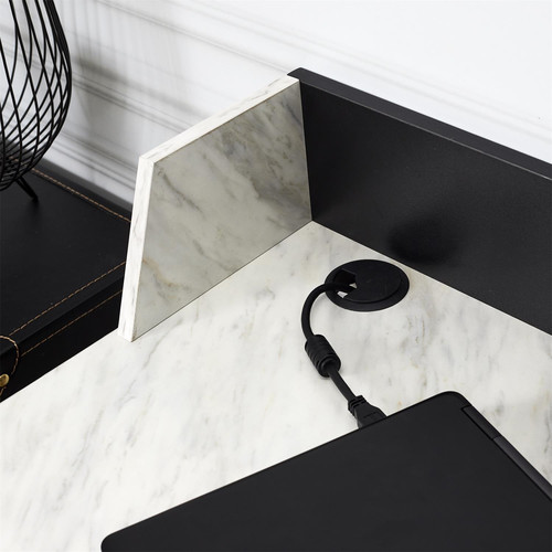 Desk Brico, marble/black