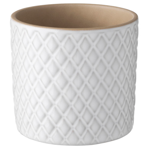 CHIAFRÖN Plant pot, white, 9 cm