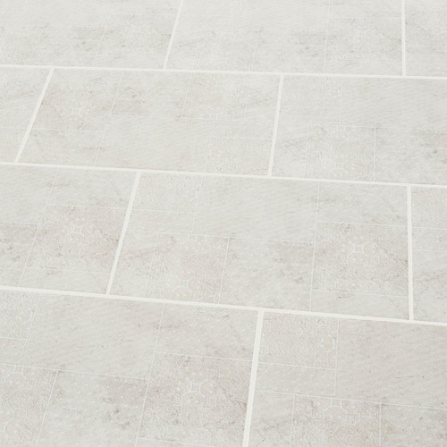 Decorative Tile Commo Cersanit 25 x 40 cm, white/grey, 1.2 m2