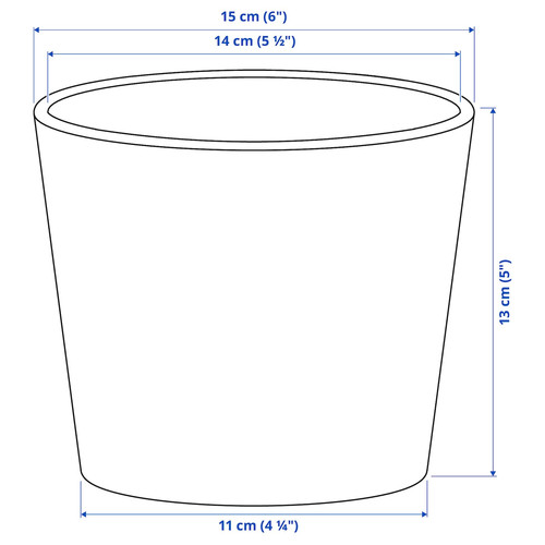 SOJABÖNA Plant pot, grey/green, 12 cm