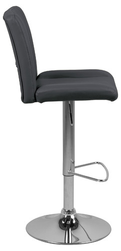 Bar Stool Sylvia, grey/chrome