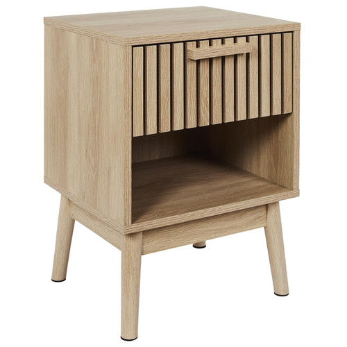 Bedside Table Nightstand Klaus, natural